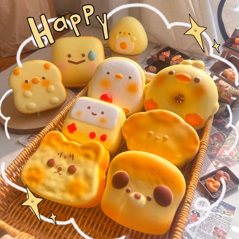 Toast Kawaii, squishy pas cher mignon